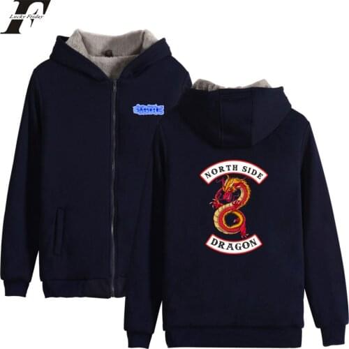 Riverdale Anime Cotton Fluff Thicken Big Size Clothes Winter Hoodies Men/Women Zipper Hoodies Sweatshirt Women/Men Hoodie