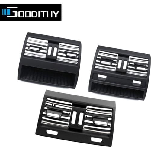 Chromed Plastic Car interior Rear Seat Console Grill AC Vent Frame Trim For BMW 5 Series F10 520 521 523 525