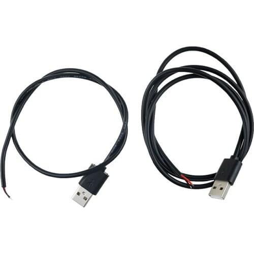 5V USB cable 0.5M 1M Black DC Barrel Jack Power Cable Connector Black for LED Lamp Other Equipment for Single 5V USB LED strip