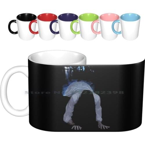 Sadako Ceramic Mugs Coffee Cups Milk Tea Mug Cult Movie Retro Vintage Movie Film Dvd Video Japan Japanese Sadako Samara Ring