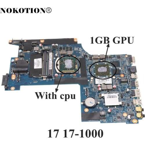 Nokotion DA0SP8MB6F0 618859-001 For HP for Envy 17-1000 Envy 17 Laptop Motherboard HM55 DDR3 GPU