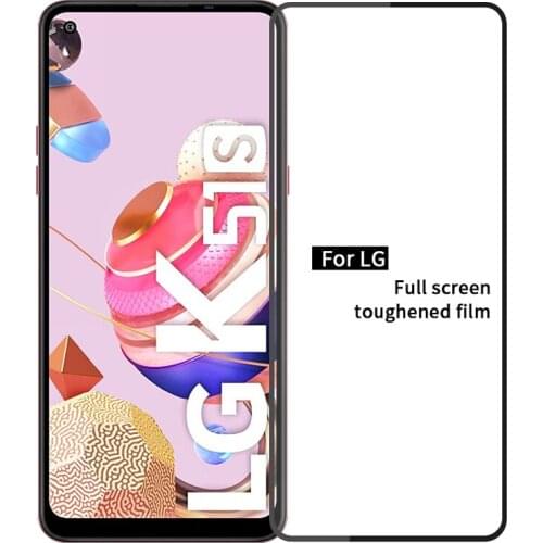 Full cover For LG K61 Glass tempered film For LG K41S color screen protector For LG K51S tempered Glass Film K61 protector film