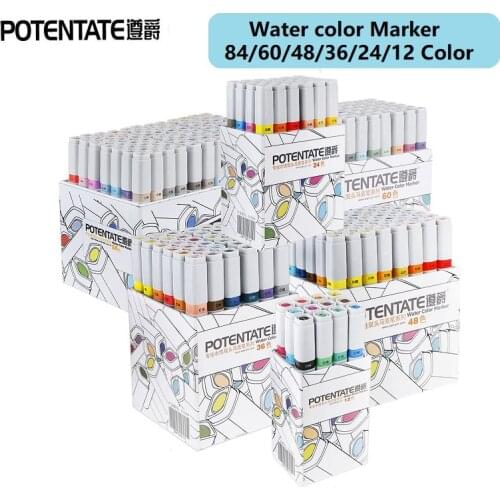 POTENTATE Art Markers Brush Pen Sketch Watercolor Marker Based Markers Dual Head Manga Drawing Pens Art Supplies