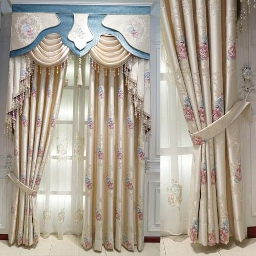 Luxury Curtains For Living Dining Room Bedroom HighPrecision Jacquard EuropeanStyle Curtain Tulle Finished Product Customization