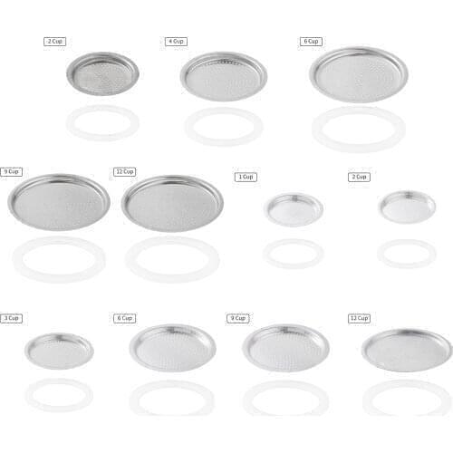 Silicone Seal Ring Stainless Steel/Aluminum Gasket FilterReplacenent For Moka Pot Espresso Kitchen Coffee Maker Accessories Part