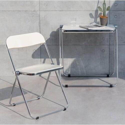 Nordic Transparent Small Square Table INS Style Ins Wind Medieval Folding Study Table Bedroom Table Homestay Computer Table