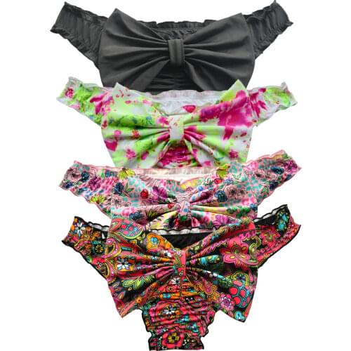 Sexy Bikinis Swimsuit Plus Size swim suit Brazilian Bottoms Cheeky Women Bikini Bottom Biquini Bow Swimwear