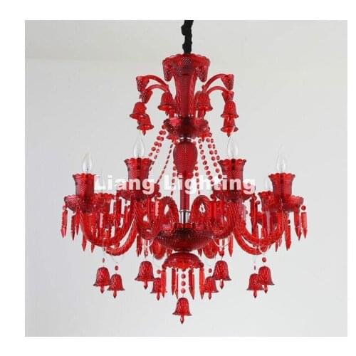 Modern Blue/Red/Purple Modern Crystal Chandelier Lamp 6 Lights, 8 Lights Lustre De Crystal,Lustres De cristal Chandelier Lights
