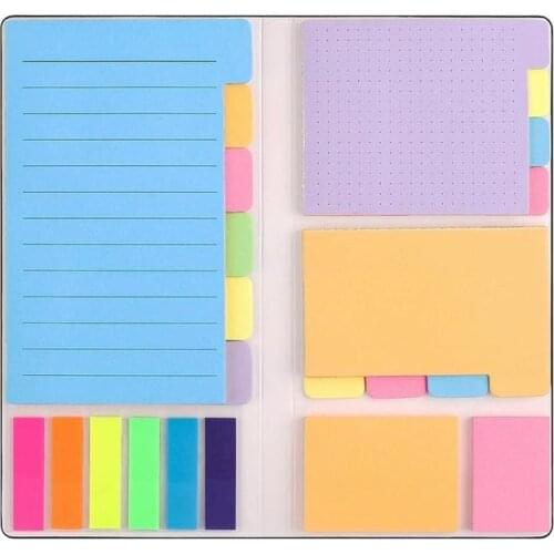 High Quality Office-style Sticky Notes Creative N-time Gift Memo Papelaria Stickers Colorful Planner Pad Stickers Stidents I2C3