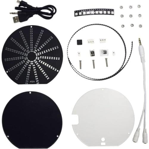 LED Circular Visualizer Music Spectrum Display DIY Kit Electronic Learning Kits