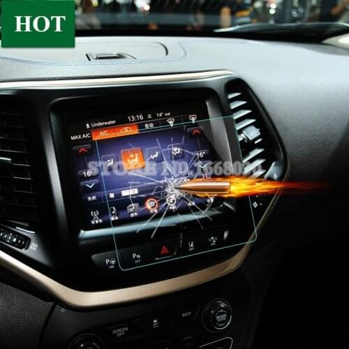 For Jeep Cherokee Tempered Glass GPS Navigation Screen Protector 2014-2016 Car accesories interior Car decoration