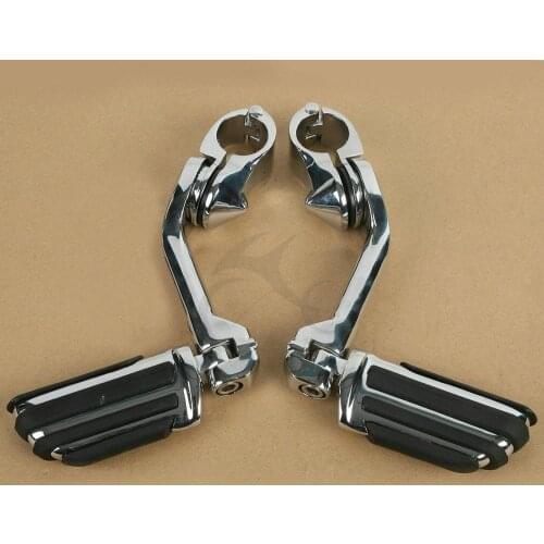 Motorcycle 32mm 1-1/4'' Engine Guard Bar Highway Footpeg Pegs For Harley Road Glide Street Glide Softail Sportster