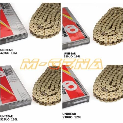 Facotry Selling UNIBEAR O-Ring High Quality Motorcycle Chain Sets For 428UO chain 136 Link 520UO 525UO 530UO chains 120 Links