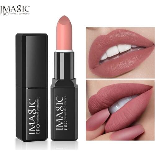 IMAGIC New 16 Colors Matte Velvet Glossy Lipstick Long Lasting Waterproof Multiple Pigment Colour Lip Gloss Official Product