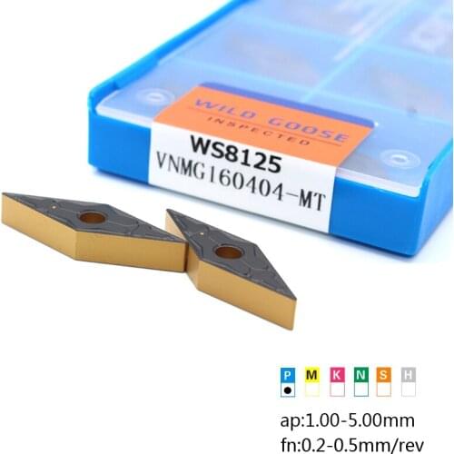10Pcs VNMG160404 VNMG160408 MT Carbide Insert External Turning Tool Lathe Cutter Tool CNC work for Steel