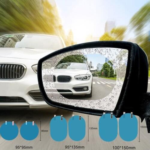2PCS Car Sticker Rainproof Film for Rearview Mirror Car Rearview Mirror Rainproof Film Anti Fog Waterproof Film Car Accessories