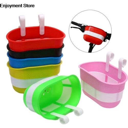 6 colors Bicycle Basket Children Bike Plastic Hanging Front Handlebar Carrier Saddlebag