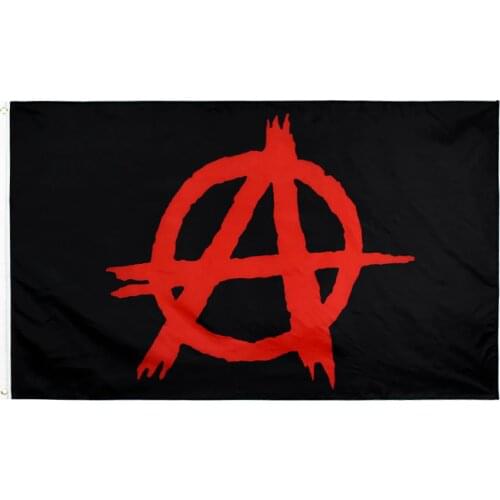 90x150 cm anarchy red flag
