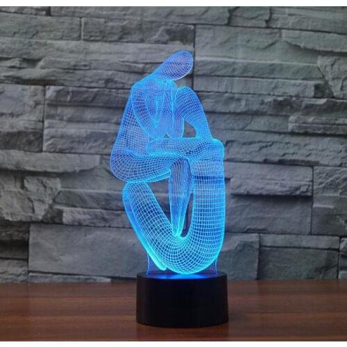 Abstract Artificial 3d Light Fixtures Product Electronics One Substitute Gift 3d Lamp Novelty Luminaria Led 3d Led Lamp