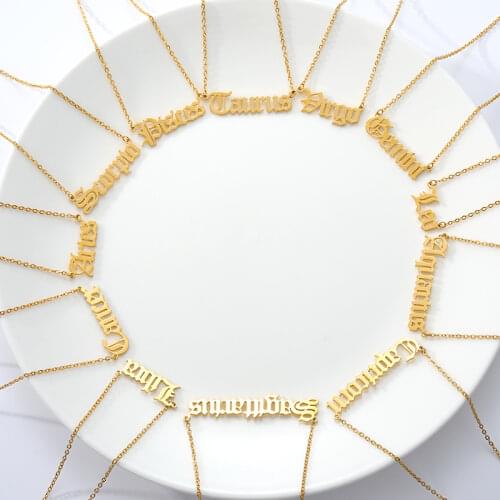 CAVSUAT Women's Pendants Zodiac Signs