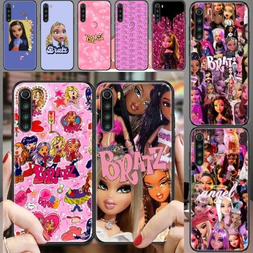 Bratz Cute Cartoon Doll Phone case For Xiaomi Redmi Note 7 7A 8 8T 9 9A 9S K30 Pro Ultra black painting back pretty cell cover