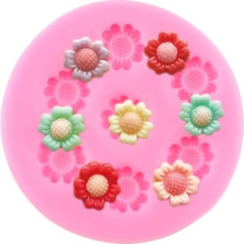 Flower Silicone Mold Fondant Cake Decorating Tools Cupcake Topper Molds DIY Party Candy Clay Mould Chocolate Gumpaste Moulds