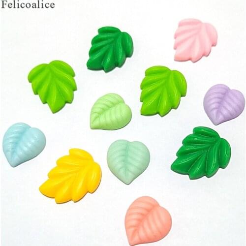 10Pcs/Lot Colorful Leaf Slime Additives Charms Supplies Cute Resin DIY Decor For Fluffy Clear Crunchy Slime Resin