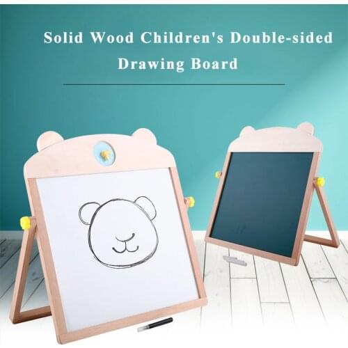 Toy Woo Baby Double Faced Educational Wooden Blackboard Multifuncation Children Drawin Board Gift For Child Large Send Fridges