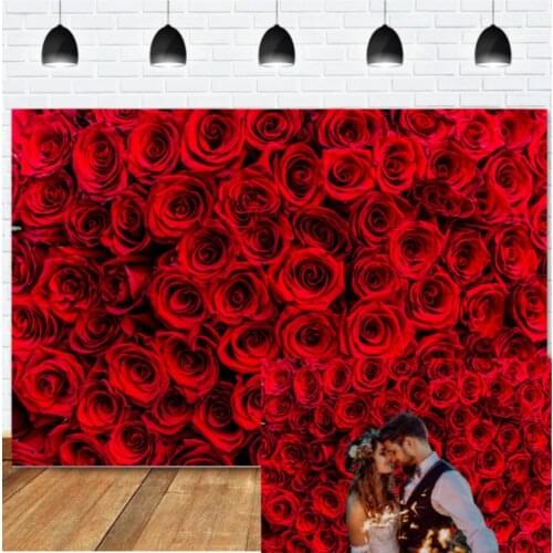 Valentine Photography Backdrop Love Rose Flower Wall Newborn Baby Children Customized Photo Background for Studio PhotocallW4857