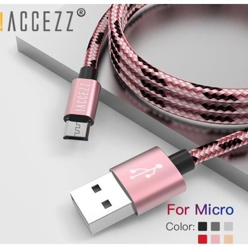 !ACCEZZ Micro USB Cable Charging Data Sync Cord For Samsung Galaxy S7 S6 Huawei Xiaomi Redmi 4A Android Mobile Phone Fast Cables