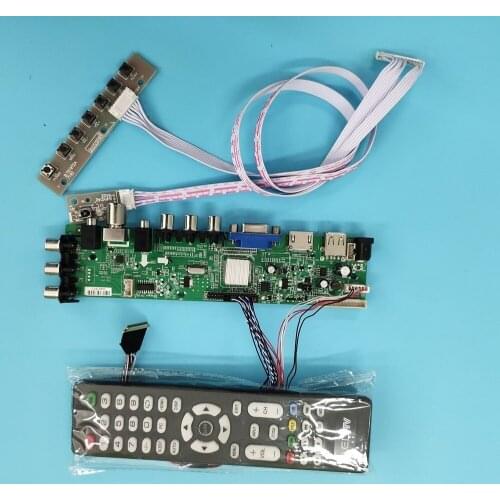 Kit For B101AW06 V3 Signal controller board 40pin DVB-T DVB-T2 VGA LED HDMI digital remote 1024X600 WLED TV LVDS USB AV 10.1"