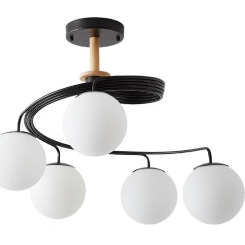 Nordic creative living room bedroom dining room macaron simple warm childrens room bar ceiling light
