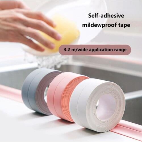 Kitchen Mildew-Proof Waterproof Tape Fissure Sealant Sink Bathroom Shower Room Self-Adhesive Tape Can Be Cut Sealing Washi Tape