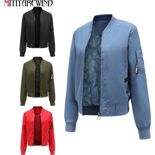 2021SS New Spring Autumn Bomber Jacket Women Fashion Casual Short Slim Fit Baseball Jacket Femme Stand Collar S-XXL Coat Female