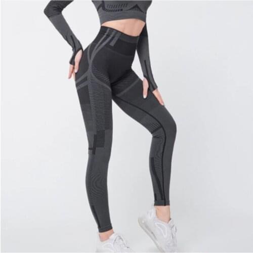 2021 Black Red Blue Knitted Seamless Fitness Pants High Waist Carry Buttock Sports Leggings Fashion Women Fitness Pants