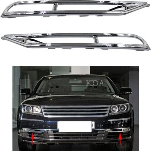 Auto Front Bumper Fog Lamp Daytime Running Light Trim Cover For VW Phaeton 2011 2012 2013 3D0807243 3D0807244