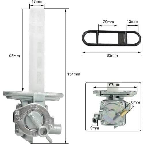 Motorcycle Fuel Valve Switch Gas Tank Petcock for Suzuki Yamaha Kawasaki Honda Motorcycle