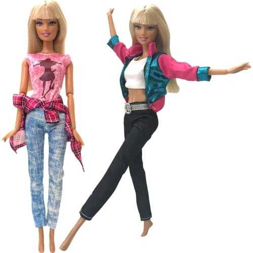 NK Two Set Doll Dress Beautiful Handmade Party ClothesTop Fashion Dress For Barbie Noble Doll Best Child Girls'Gift 032B 4X