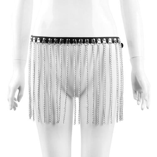 Chain Pants High quality dress BDSM toys for couple Slave perform cloth sexy products for adult games