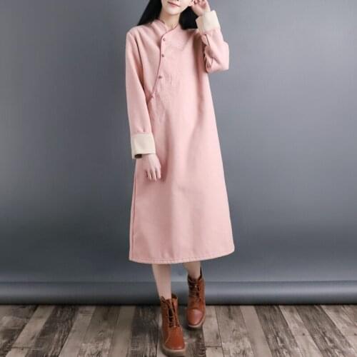 Women winter dress 2018 Chinese style fashion oriental dress female ladies elegant womens dresses new arrival 2018 KK2610 X