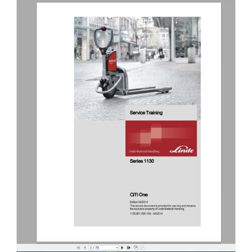 Linde Forklift Service Manual 2019 DVD