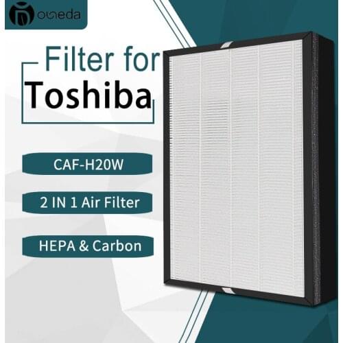 Compatible 2 in 1 Air Filter Replacement HEPA Carbon Filter for Toshiba CAF-H20W air purifier Composite filter
