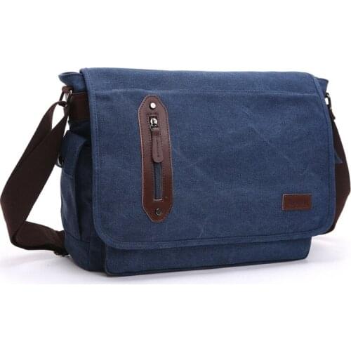 Yesetn Bag 080920 mens new single shoulder slope bag canvas bag business travel pure color canvas bag