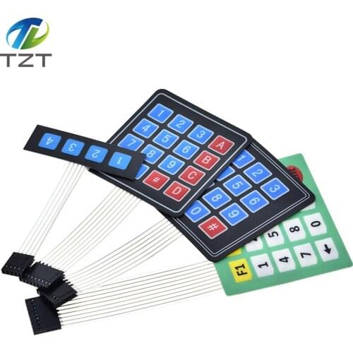 TZT 1 x 4 4*4 Matrix Array Matrix keyboard 4 12 16 20 Key 1x4 3x4 4x4 4*5 Membrane Switch Keypad for arduino smart car