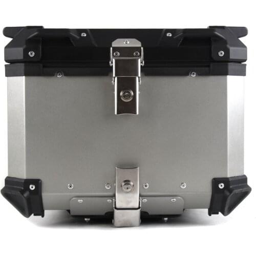 36L Universal Motorcycle Top Box Luggage Case Helmet Storage Tool Trunk Key Lock Aluminum Toolbox Waterproof Scooter Accessories