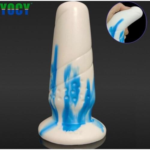 Female Butt Plug Coarse Cock Silicone Sucker Dildo Lesbian Toy Anal Training Vaginal Stimulation Orgasm Flirting Masturbation