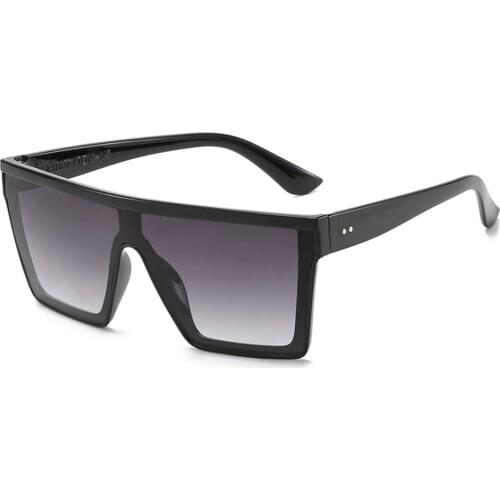 Siamese Ladies Fashion Hip-hop Sunglasses Women Square Oversized Sun Glasses Christmas Gift For Female