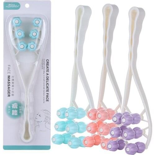 1pc Facial Massager Roller Manual Face-lift Neck Slimming Relaxation Flower Shape Anti Wrinkle Beauty Tools Skin Care Health