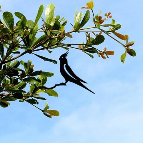 1pc Steel Branch Standing Silhouette For Home Garden Yard Metal Bird Silhouettes Garden Decor Iron Yard Patio Ornament Hot Sale