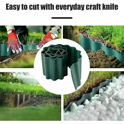 10/12/15/20CM Lawn Border Fence Garden Grass Edge Border Fence Wall Roll J2Y